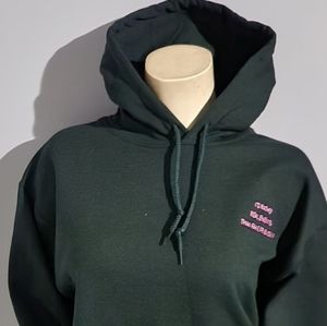 Embroidered Premium Med Size Hoodie #ID RATHER REAL ENEMIES THAN FAKE FRIENDS#